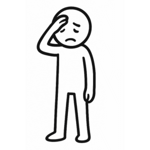 Erschöpfte Person
